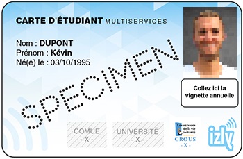 Carte étudiant sans contact